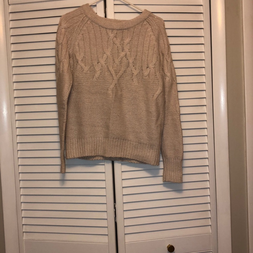 Cream cable knit sweater